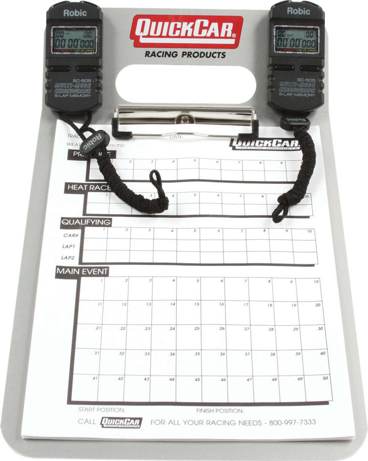 Quickcar Racing Dual Timing Clipboard