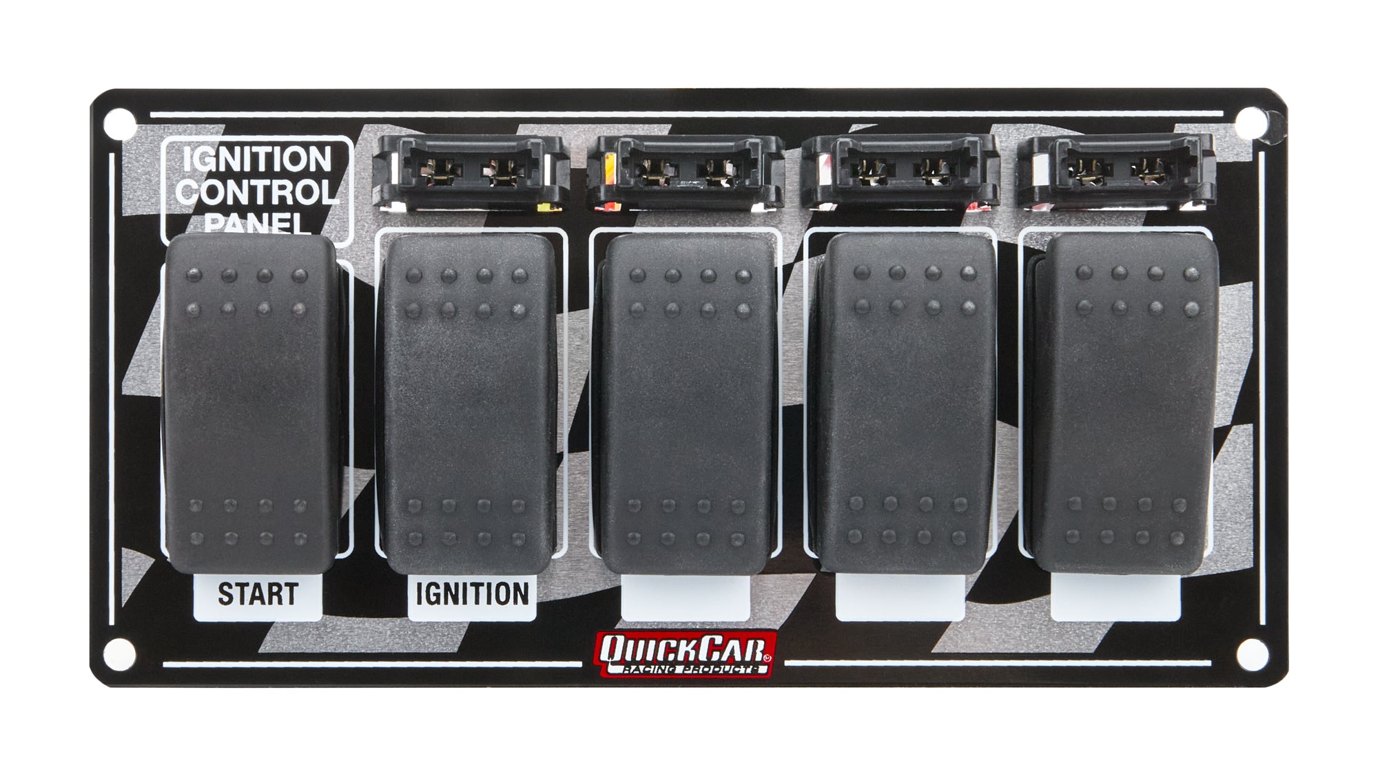 Quickcar Racing Ignition Panel w/ Rocker Switches & Fuses