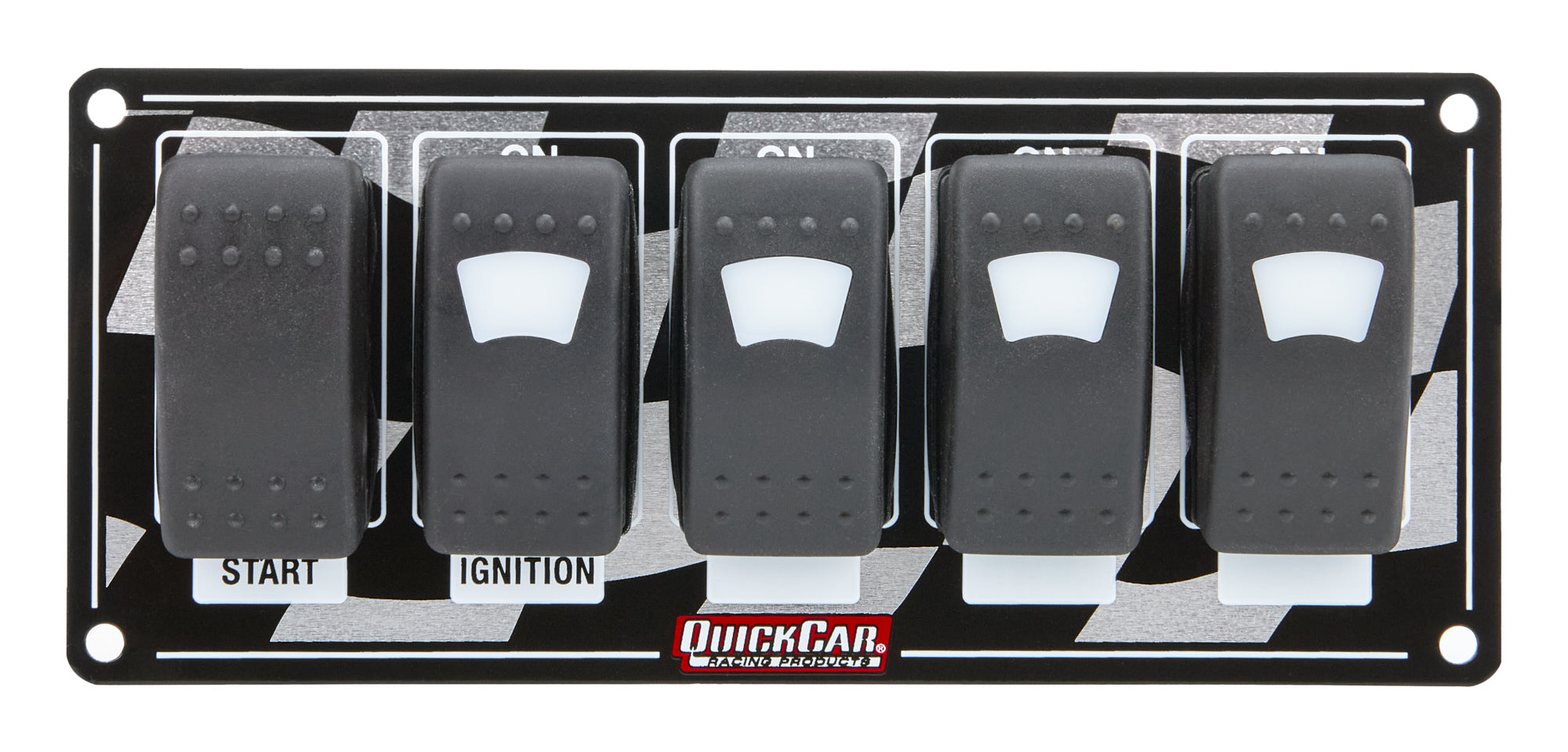 Quickcar Racing Ignition Panel w/ Rocker Switches & Lights