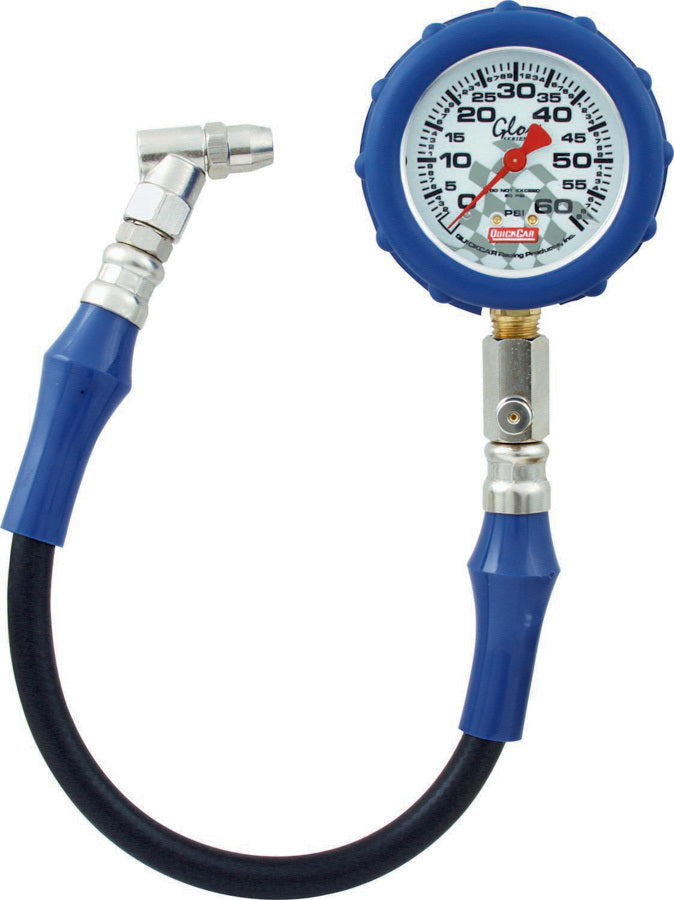 Quickcar Racing Tire Gauge 60 PSI Glo Gauge