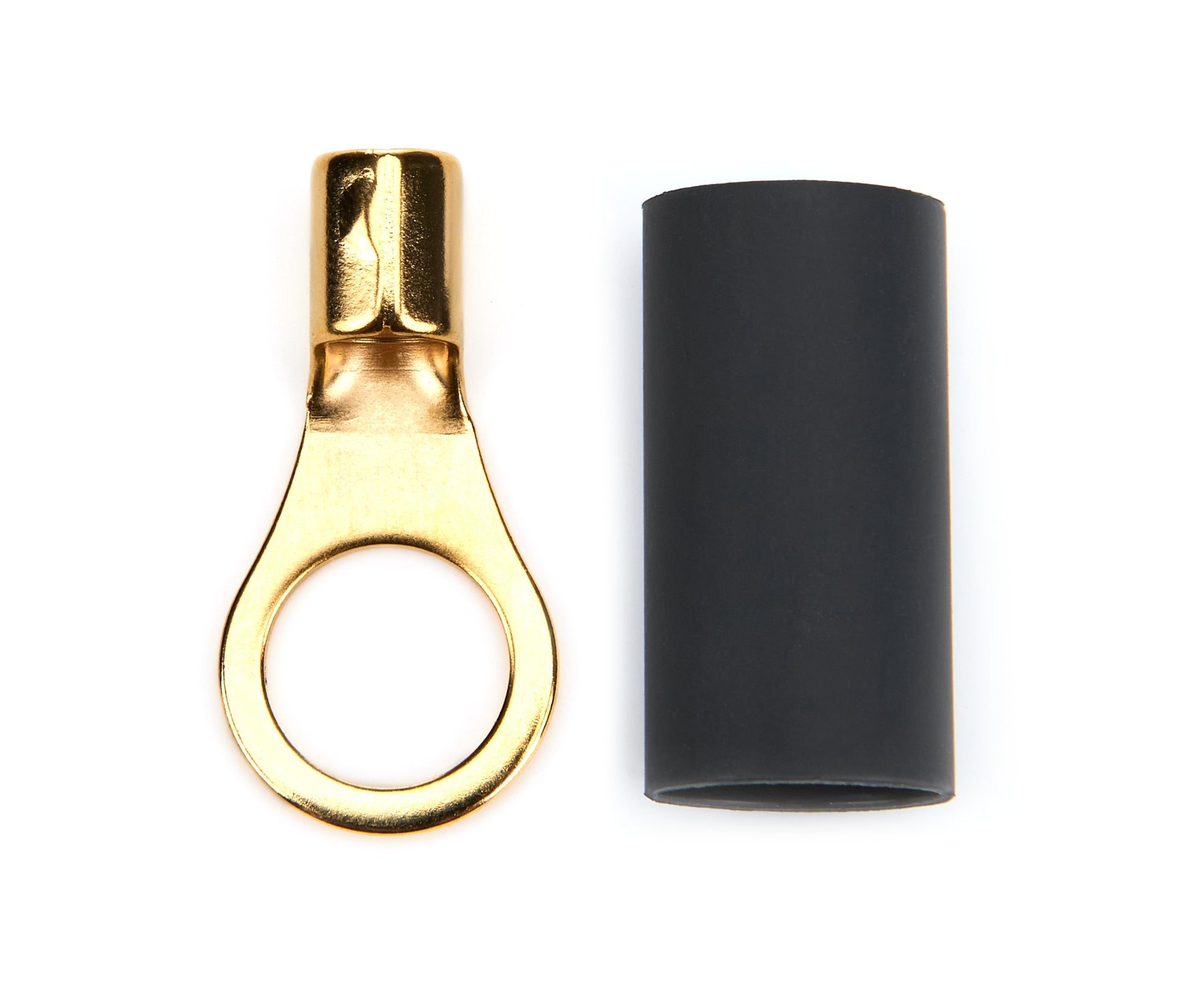 Quickcar Racing Ring Terminal 3/8in 10- 12 Ga w/Heat Shrink Pair
