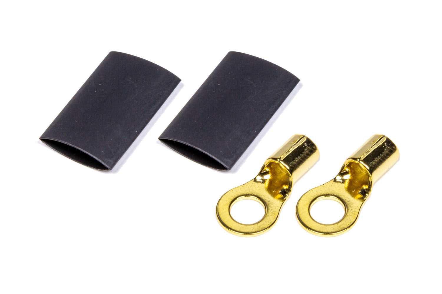 Quickcar Racing Ring Terminal 1/4 8 GA. Pair w/Heat Shrink