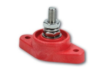 Quickcar Racing Power Distribution Block Red Single Post