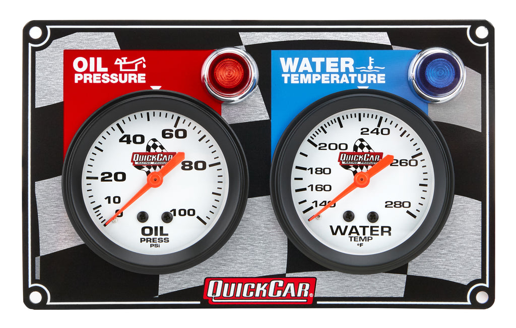 Quickcar Racing 2 Gauge Panel OP/WT