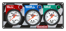 Load image into Gallery viewer, Quickcar Racing 3 Gauge Panel OP/WT/FP