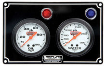 Load image into Gallery viewer, Quickcar Racing 2 Gauge Panel  OP/WT Black