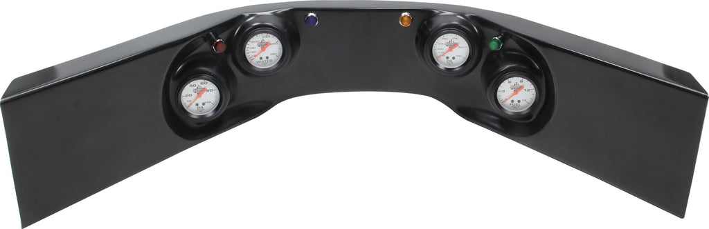 Quickcar Racing 4-Gauge Molded Dash OP/ WT/OT/FP Black