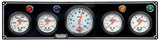 Quickcar Racing 3-1 Gauge Panel OP/WT/OP /FP w/3-3/8in Tach Black