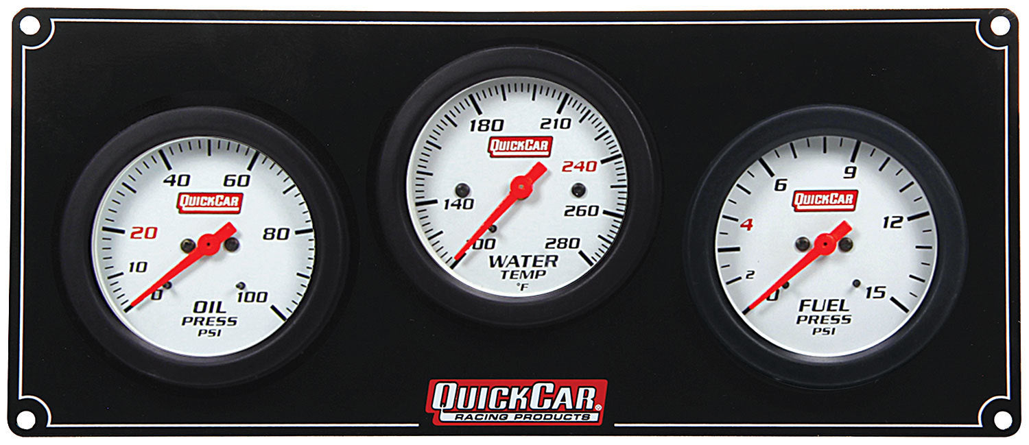 Quickcar Racing 3 Gauge Extreme Panel OP/WT/FP