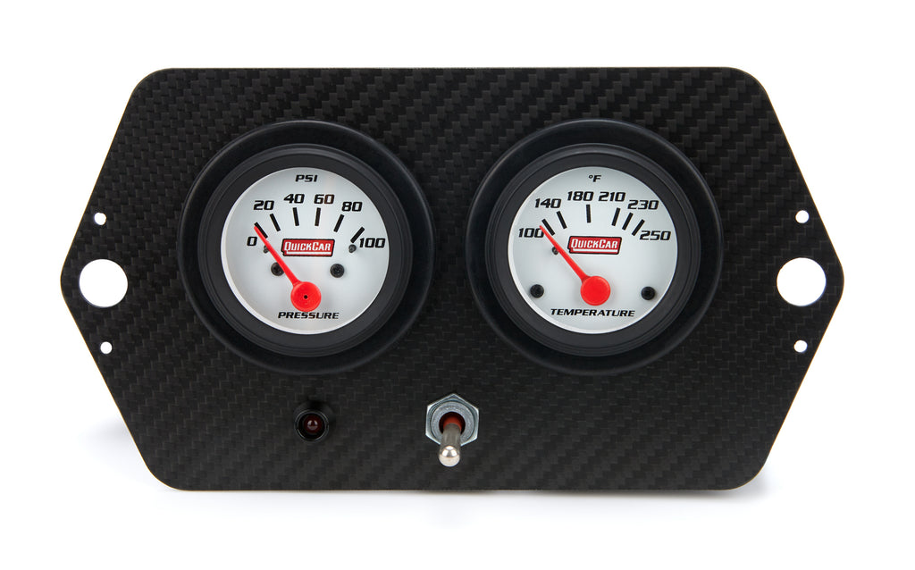 Quickcar Racing Gauge Panel Sprint 2in w/ Switch and Warning