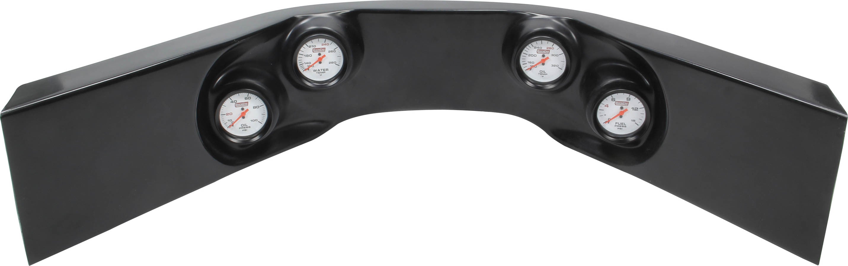 Quickcar Racing Extreme 4-Gauge Molded Dash OP/WT/OT/FP Black