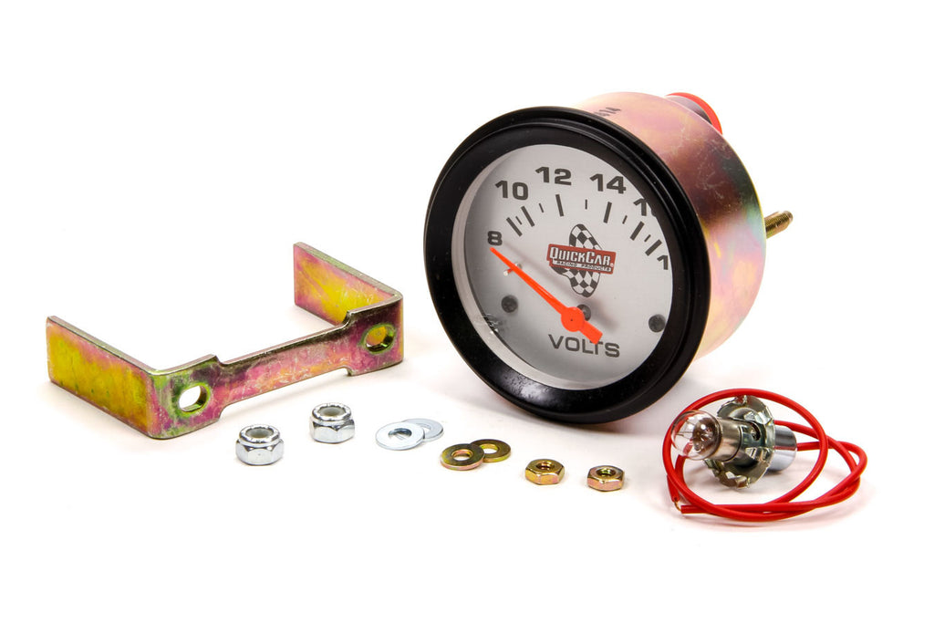 Quickcar Racing Voltmeter Gauge 2-5/8in