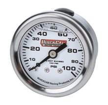 Load image into Gallery viewer, Quickcar Racing Pressure Gauge 0-100 PSI 1.5in Liquid Filled