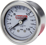 Quickcar Racing Pressure Gauge 0-15 PSI 1.5in Liquid Filled