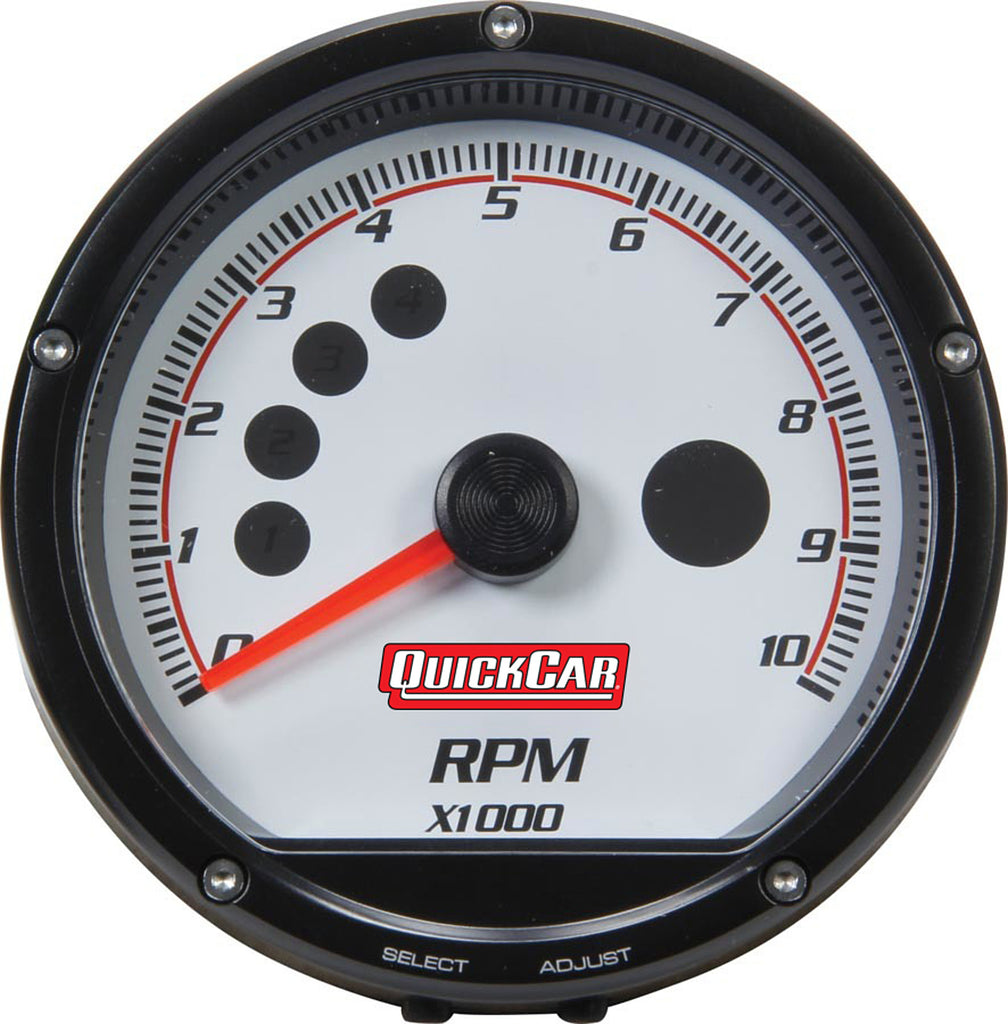 Quickcar Racing Redline Multi-Recall Tach White