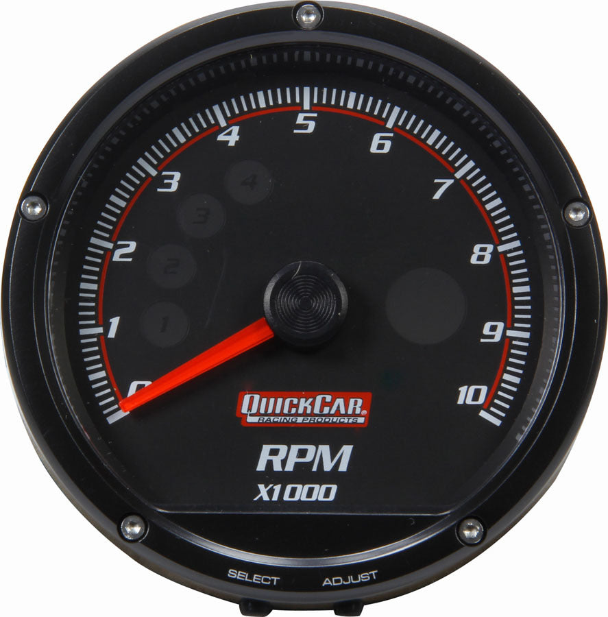 Quickcar Racing Redline Multi-Recall Tach Black