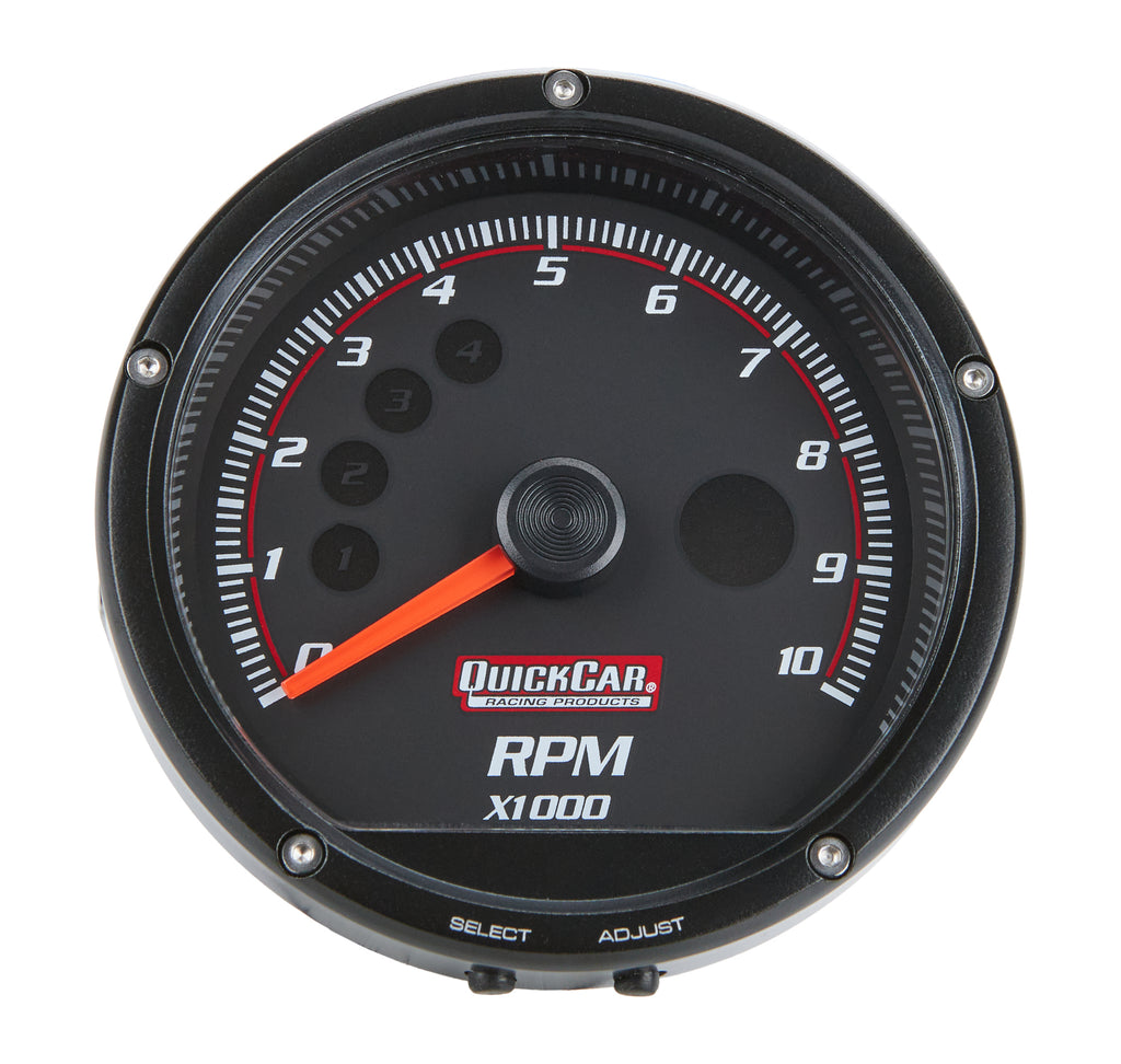 Quickcar Racing Redline Multi-Recall Tach Black