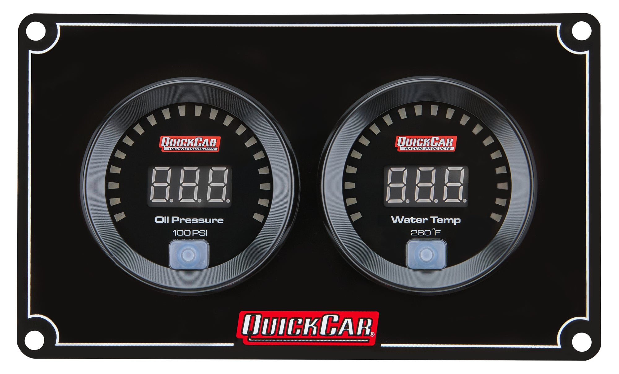 Quickcar Racing Digital 2-Gauge Panel OP/WT