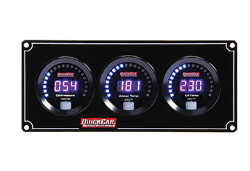 Quickcar Racing Digital 3-Gauge Panel OP/WT/OT