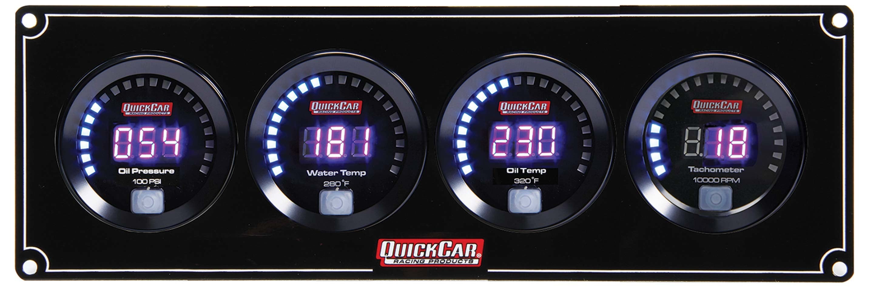 Quickcar Racing Digital 3-1 Gauge Panel OP/WT/OT w/Tach