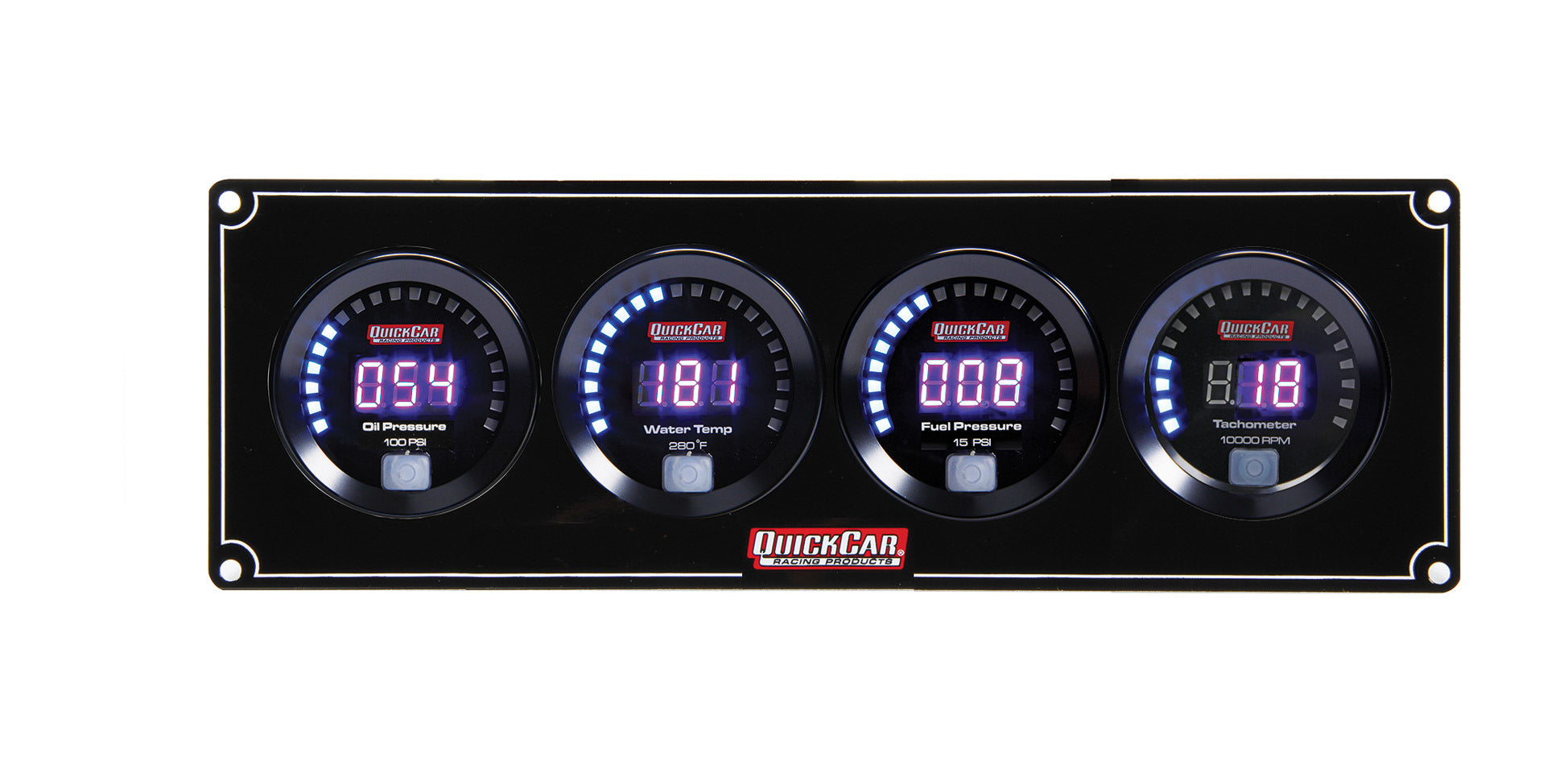 Quickcar Racing Digital 3-1 Gauge Panel OP/WT/FP w/Tach