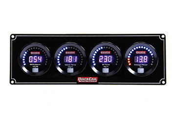 Quickcar Racing Digital 4-Gauge Panel OP/WT/OT/Volts