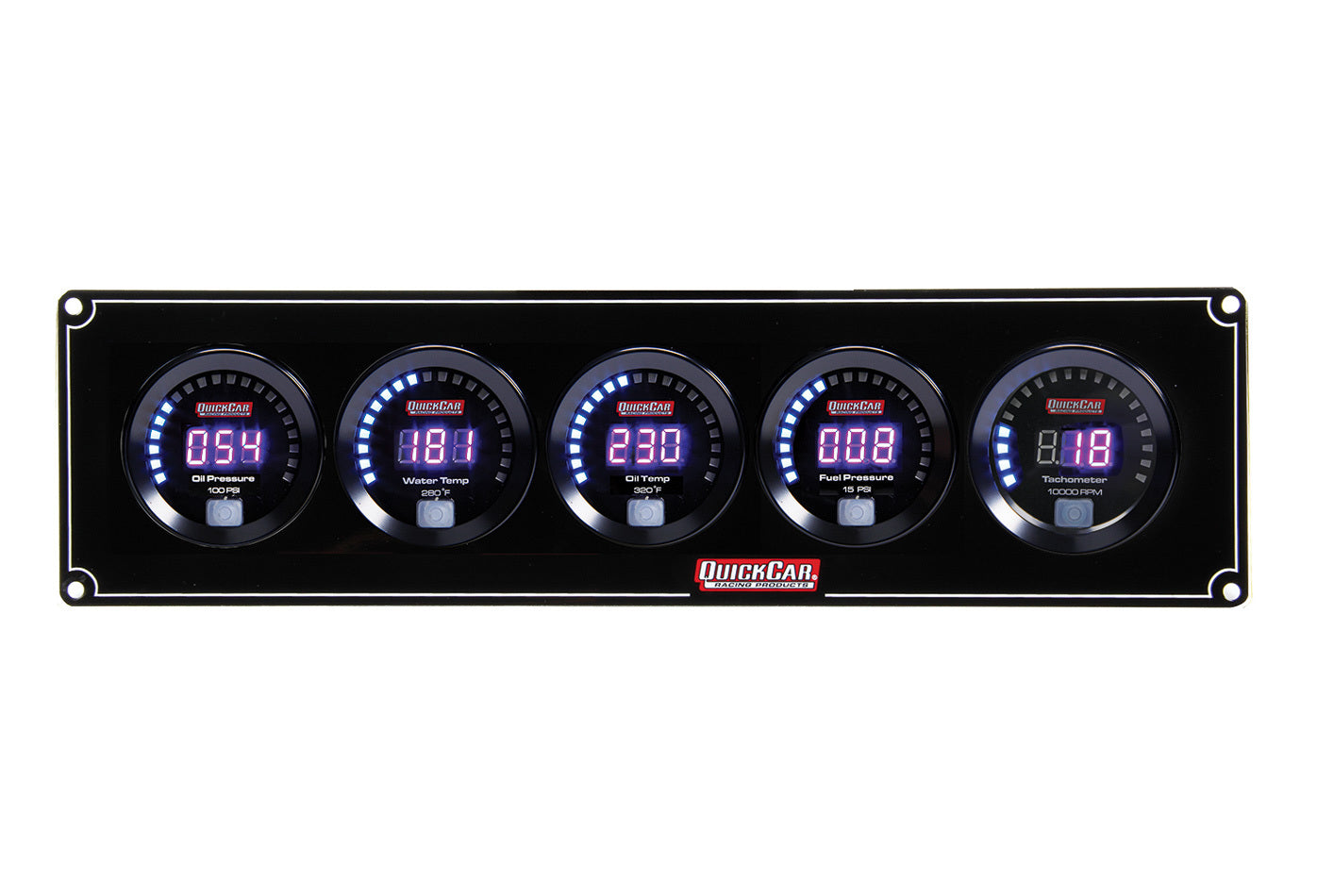 Quickcar Racing Digital 4-1 Gauge Panel OP/WT/OT/FP w/Tach