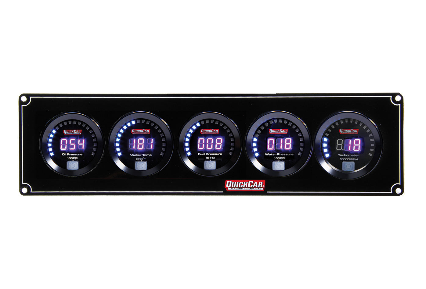 Quickcar Racing Digital 4-1 Gauge Panel OP/WT/FP/WP w/Tach