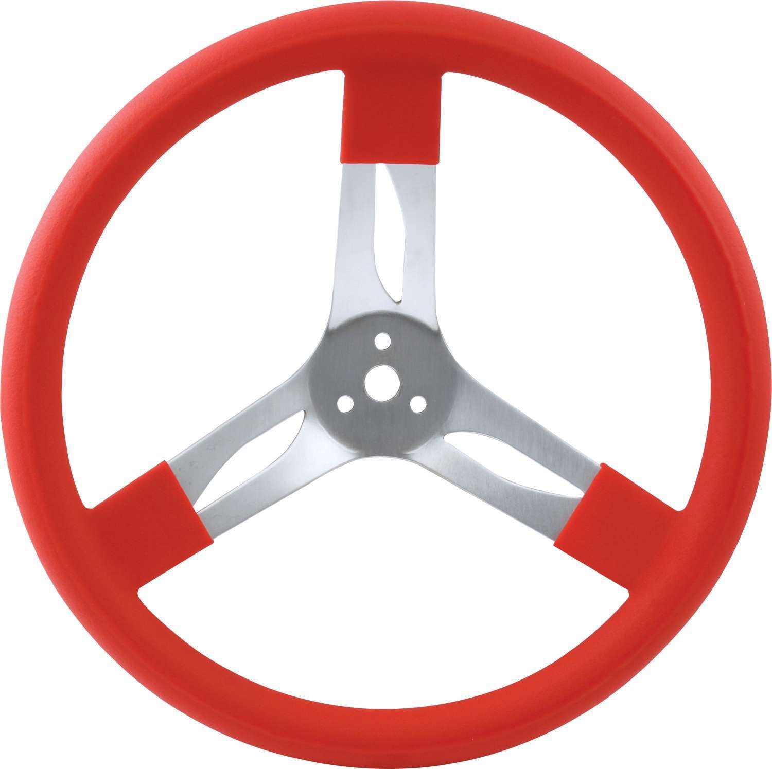 Quickcar Racing 15in Steering Wheel Alum Red