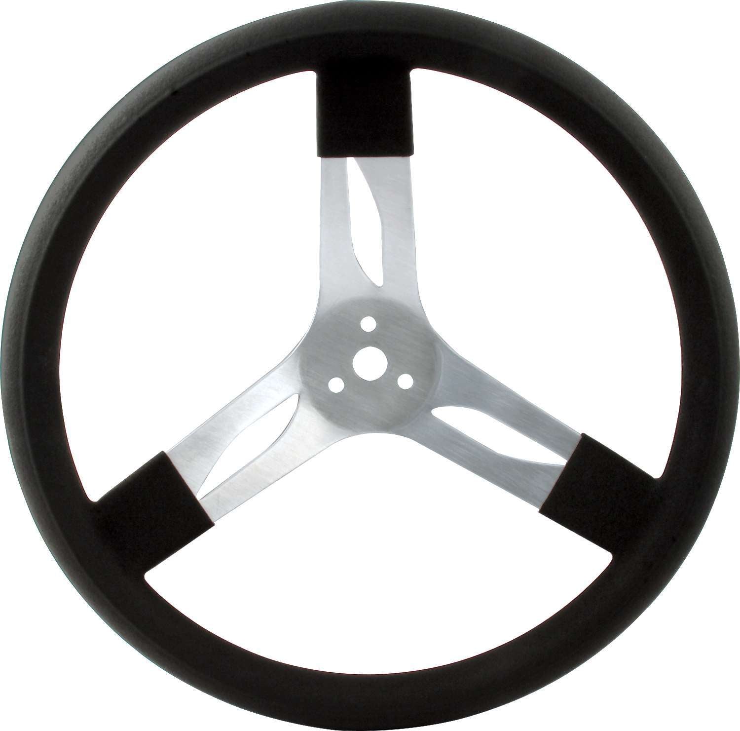 Quickcar Racing 15in Steering Wheel Alum Black