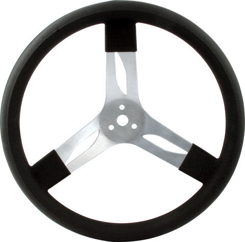 Quickcar Racing 17in Steering Wheel Alum Black