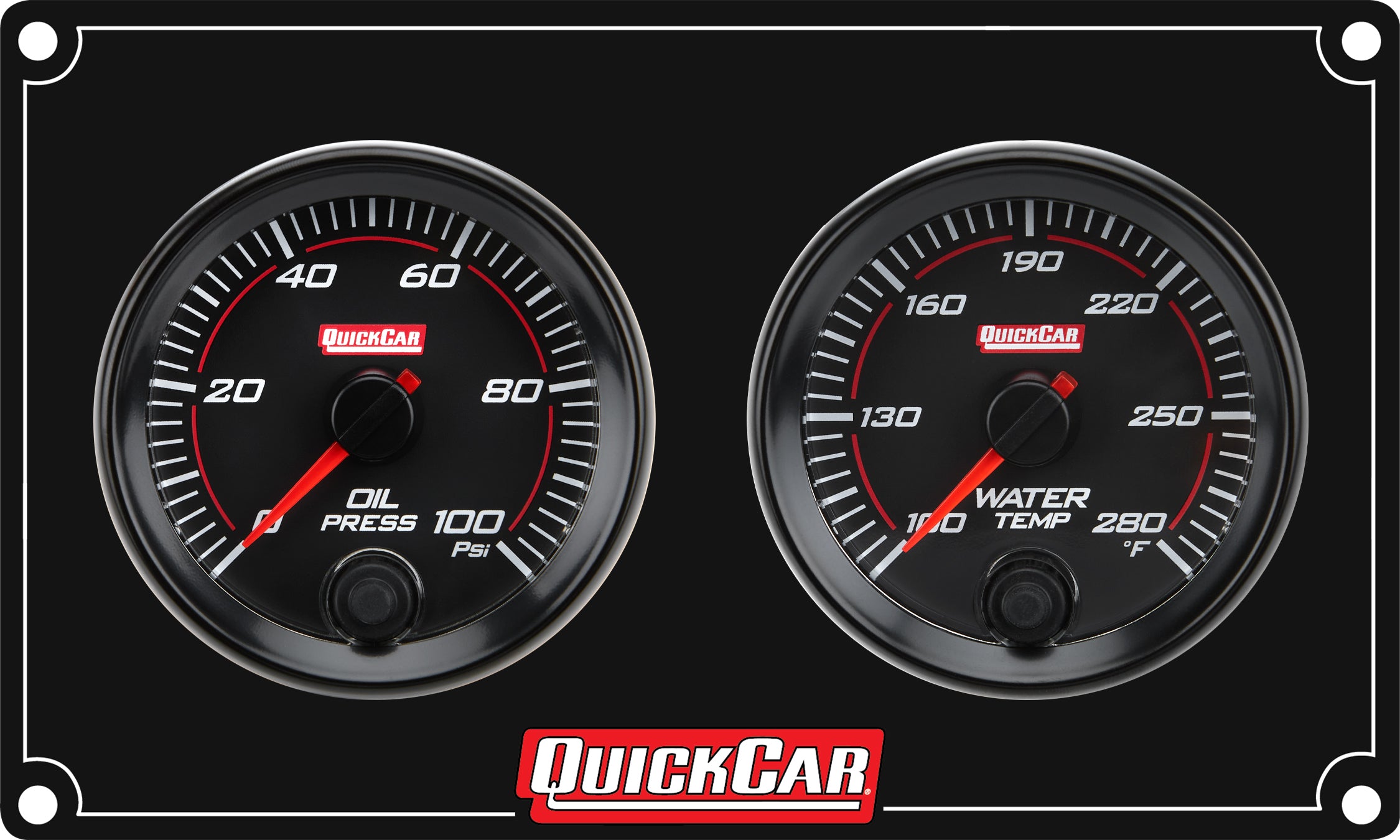 Quickcar Racing Redline 2 Gauge Panel OP/WT