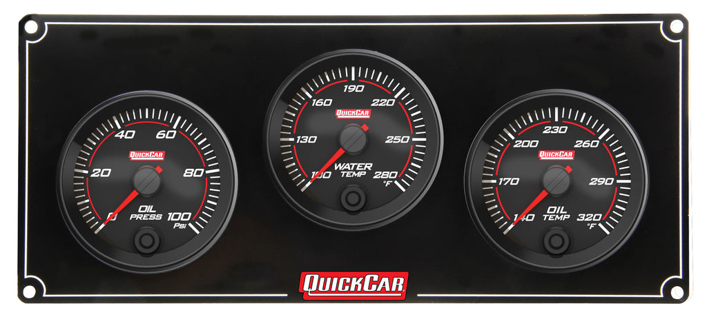 Quickcar Racing Redline 3 Gauge Panel OP/WT/OT