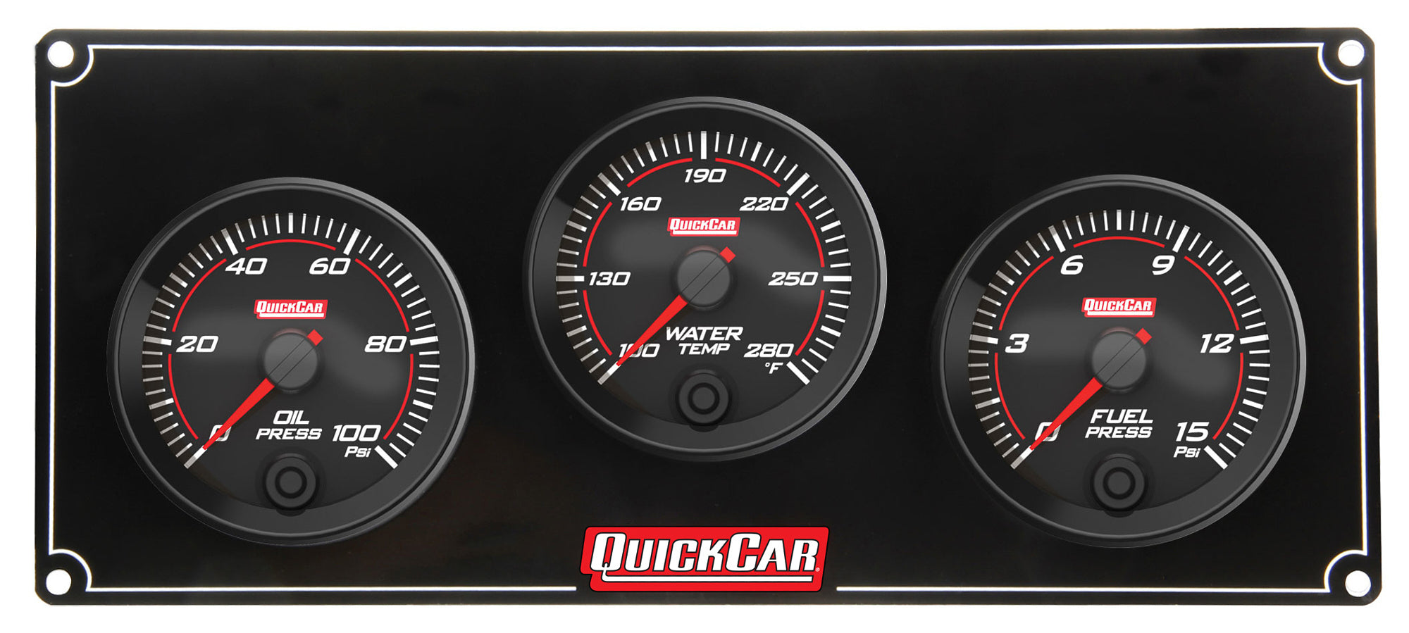 Quickcar Racing Redline 3 Gauge Panel OP/WT/FP