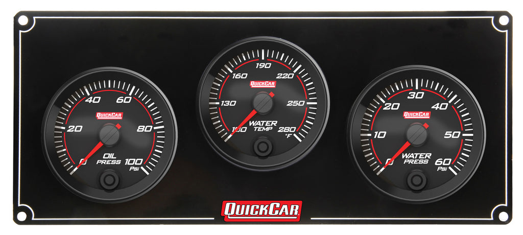 Quickcar Racing Redline 3 Gauge Panel OP/WT/WP