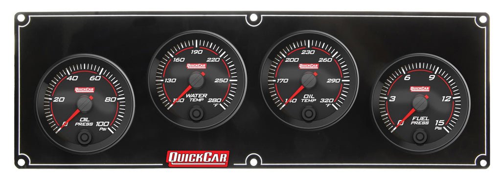 Quickcar Racing Redline 4-1 Gauge Panel OP/WT/OT/FP