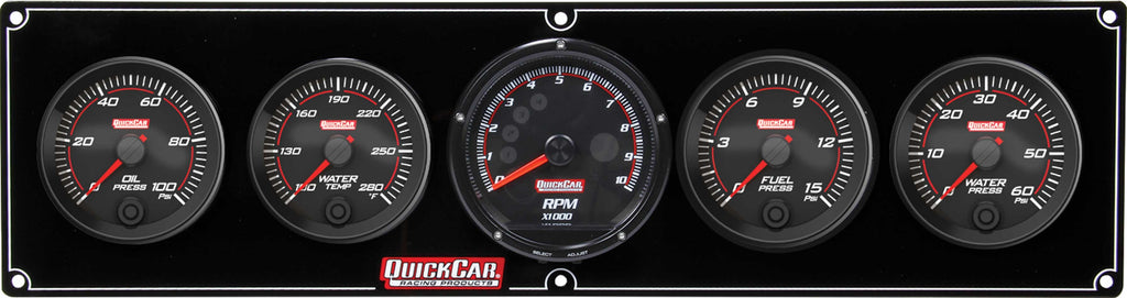 Quickcar Racing Redline 4-1 Gauge Panel OP/WT/FP/WP w/Recall Tac