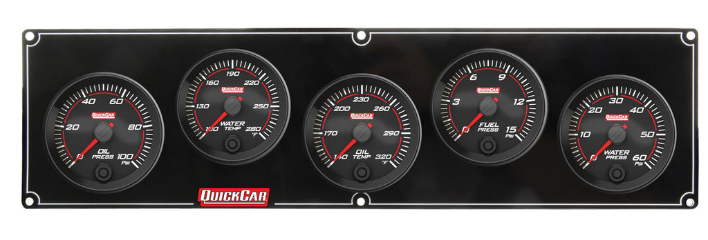 Quickcar Racing Redline 5 Gauge Panel OP/WT/OT/FP/WP