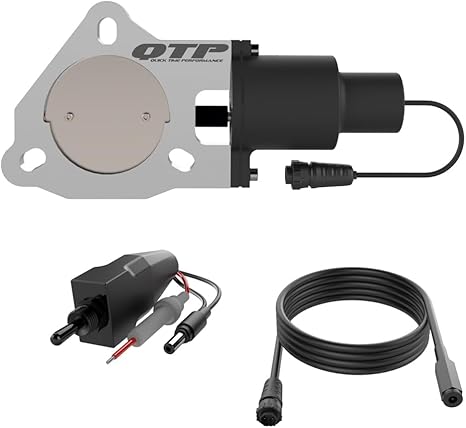 QTP Single 3in Electric Valve / Wiring / 1 Toggle Switch / 1 3in SS Exhaust Cutout