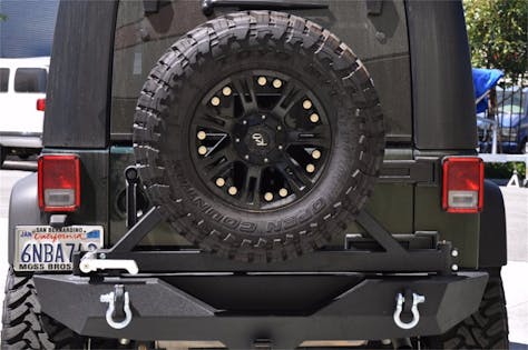 07-18 Jeep JK Jeep Stubby Rear Bumper; BRG Carrier