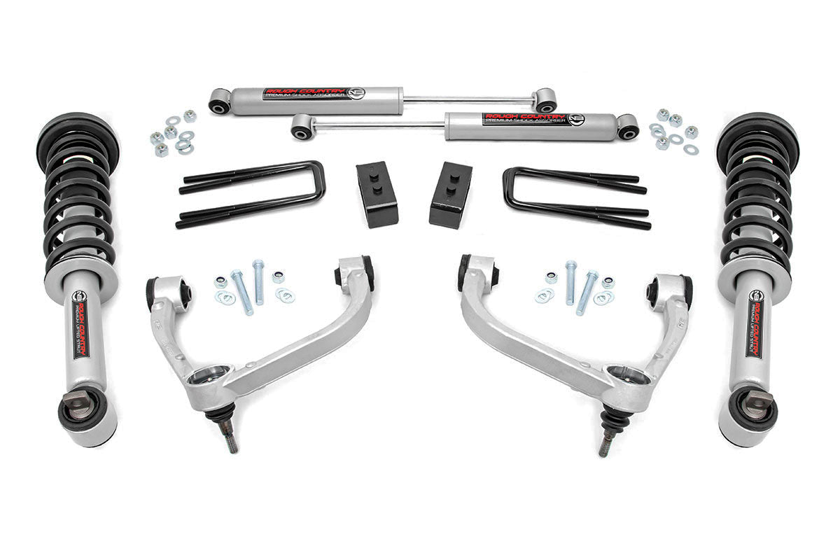 Rough Country Lift Kit 14-19 F150 3in w/Upper Control Arms