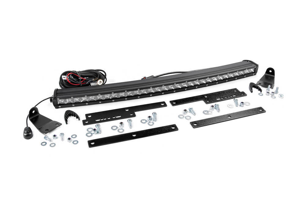 Rough Country Single Row LED Light Bar Hidden Grille Mount w/