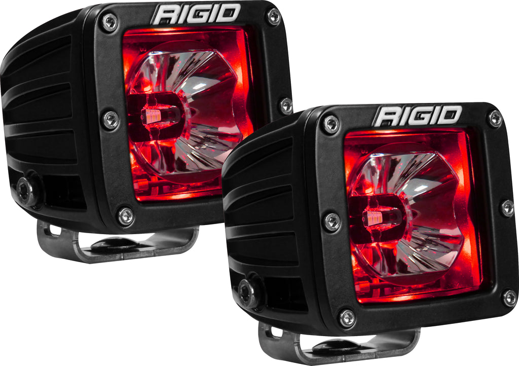 RIGID Industries Radiance Pod With Red Backlight, Surface Mount, Black Housing, Pair