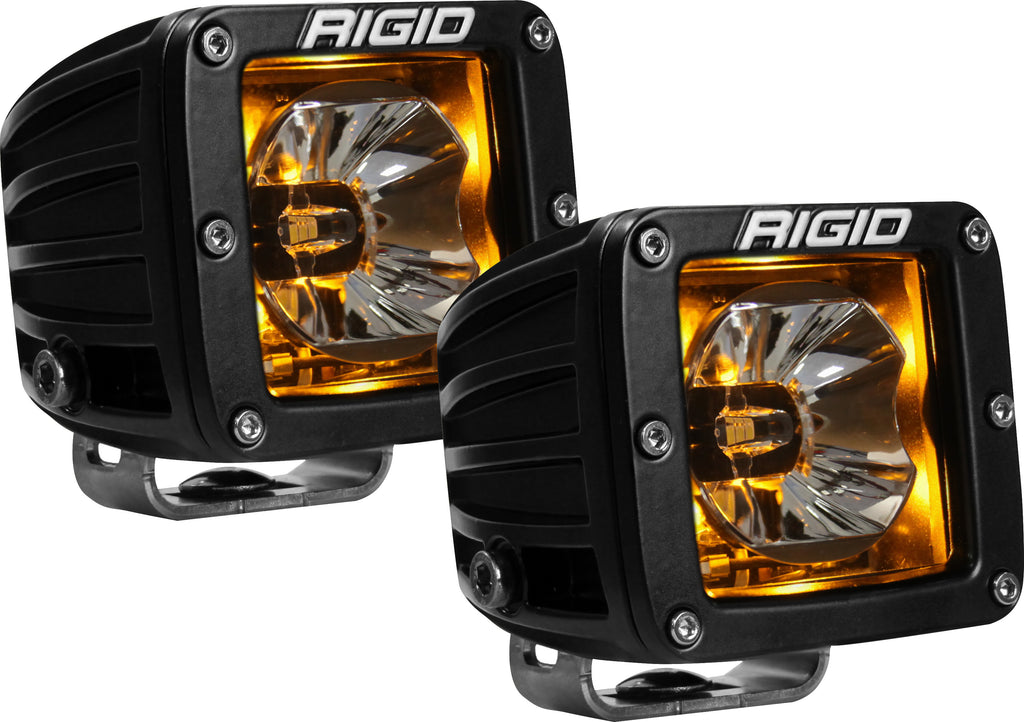 RIGID Industries Radiance Pod With Amber Backlight, Surface Mount, Black Housing , Pair