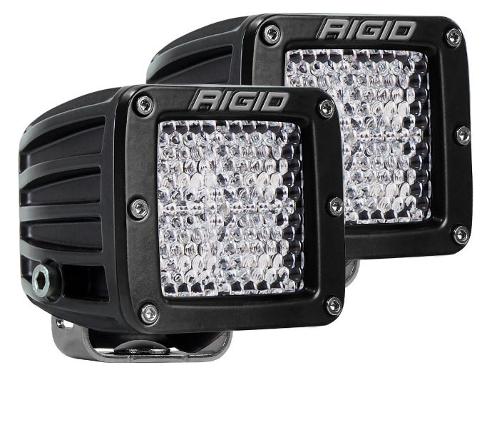 RIGID Industries D-Series PRO LED Light, Diffused Lens, Surface Mount, Pair