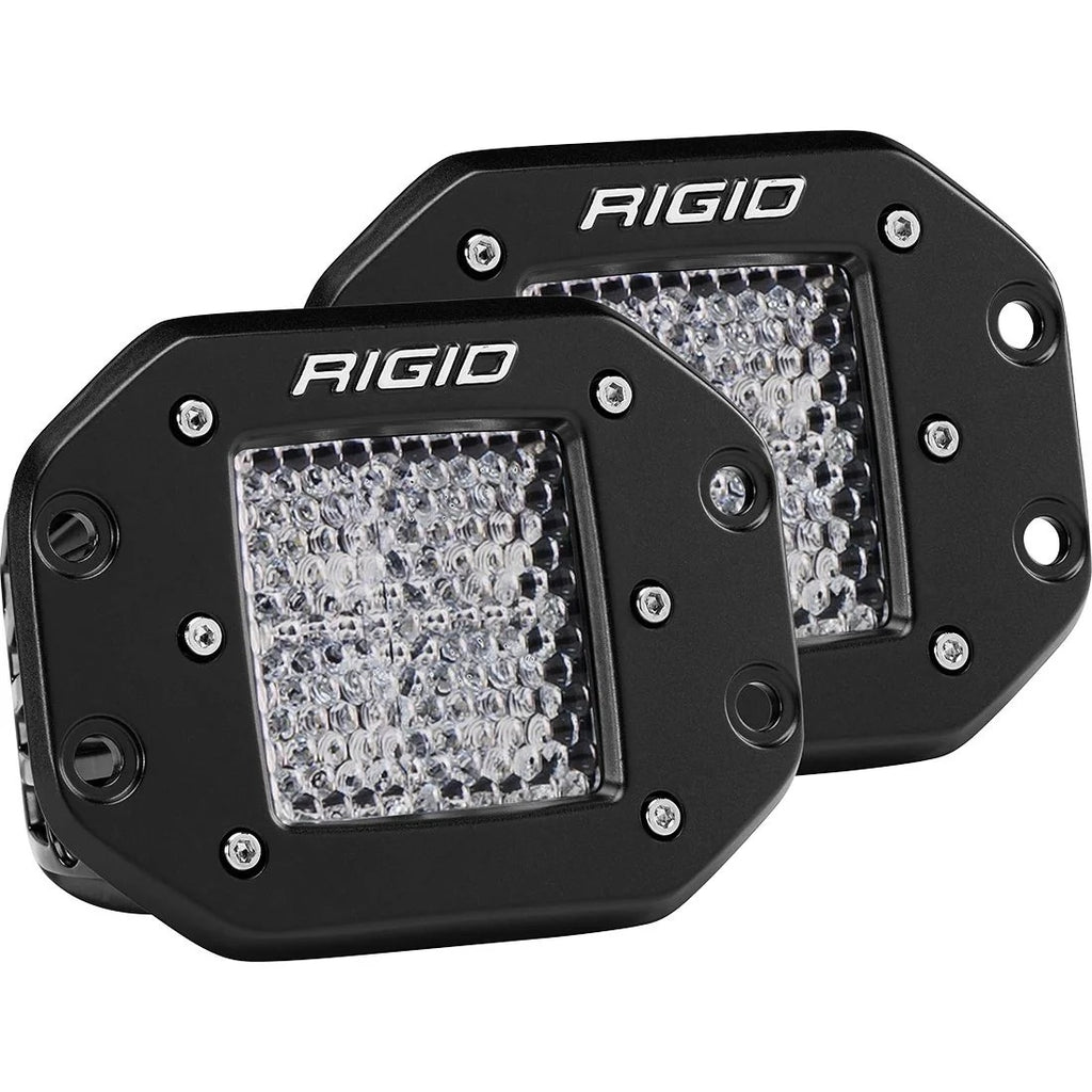 RIGID Industries D-Series PRO LED Light, Diffused Lens, Flush Mount, Pair