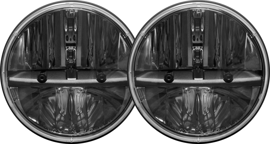 RIGID Industries 7 Inch Round Headlight Kit With PWM Anti-Flicker Adaptor, Pair