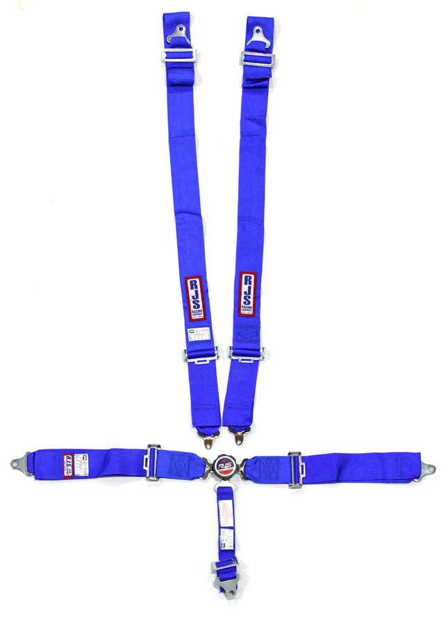 RJS 5 Pt Harness System Q/R Blue Roll Bar 2in