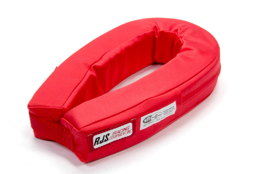 RJS Neck Collar Horseshoe Red SFI