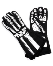 Cargar imagen en el visor de la galería, Single Layer White Skeleton Gloves Medium